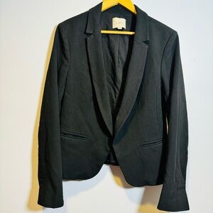Ann Taylor Loft Classic Career Open Black Blazer women’s size 8